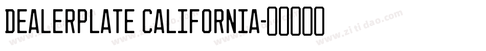 dealerplate california字体转换